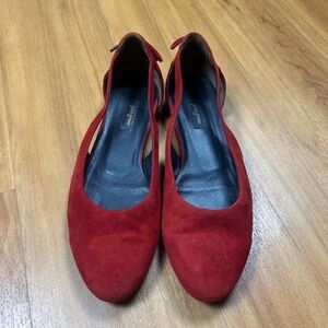 Paul Green Women's Red and Black
Suede Loafers